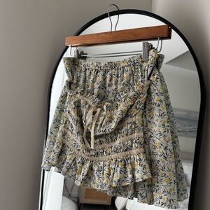 H&M cream top and skirt set